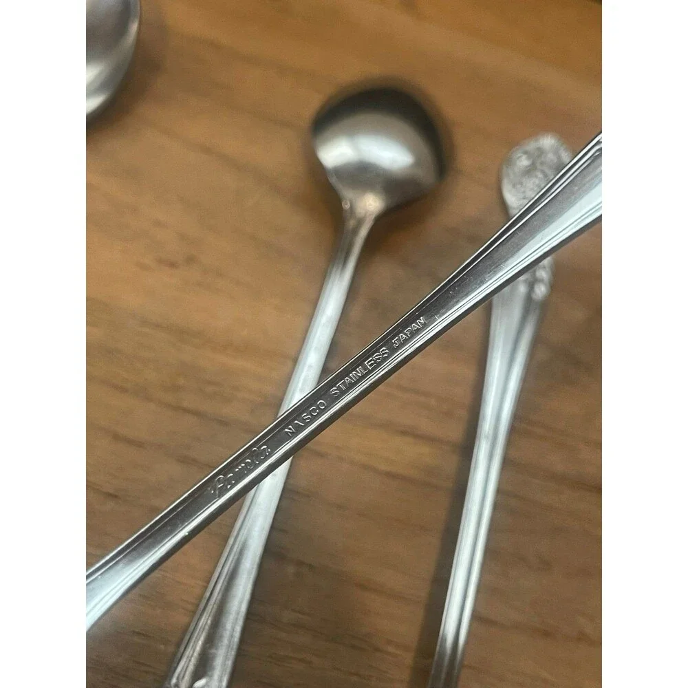 Pamela Pattern 4 long ice tea spoons By Nasco